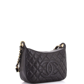 Chanel timeless CC chain shoulder bag quilted caviar