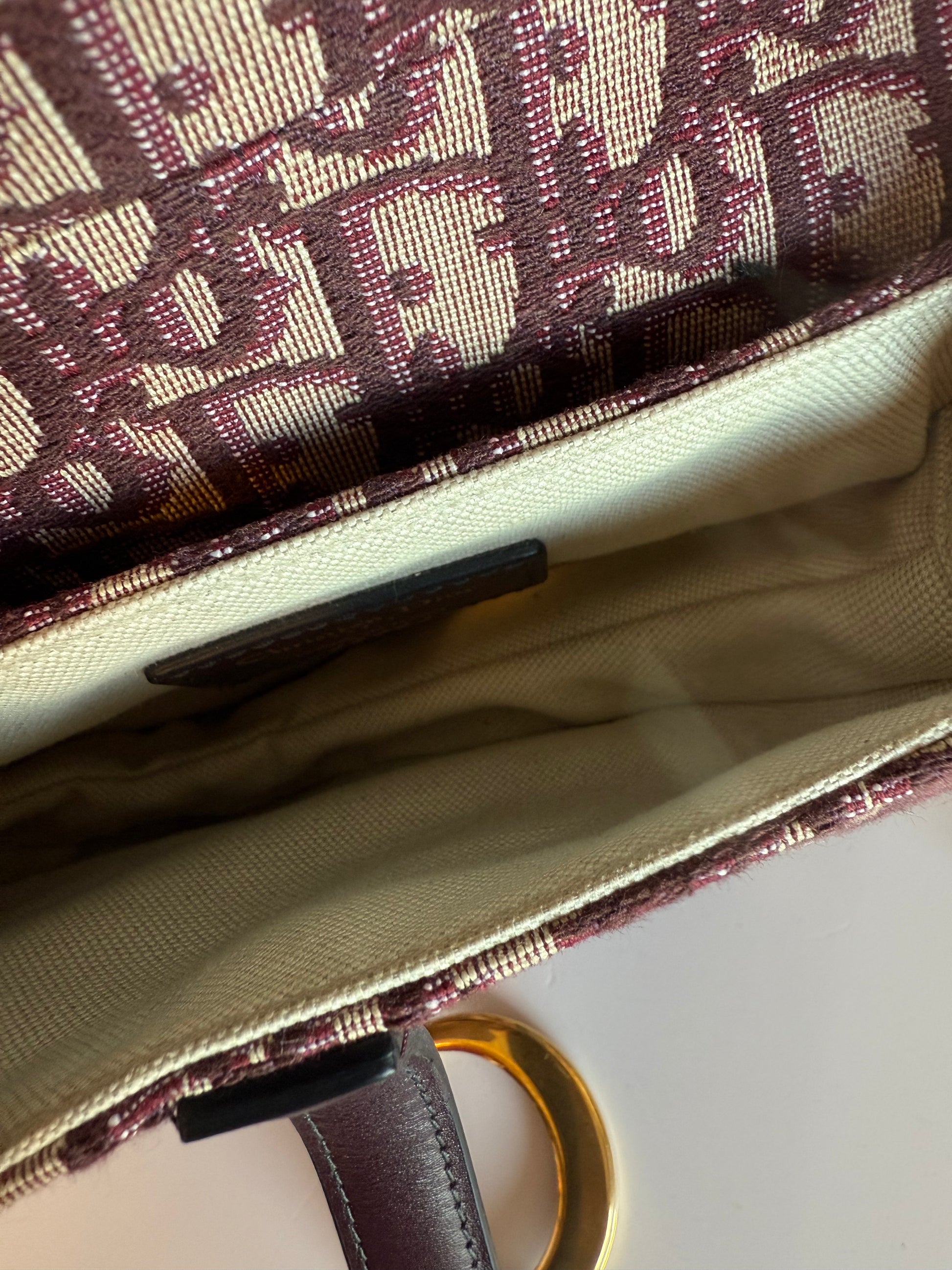 DIOR monogram mini saddle with strap