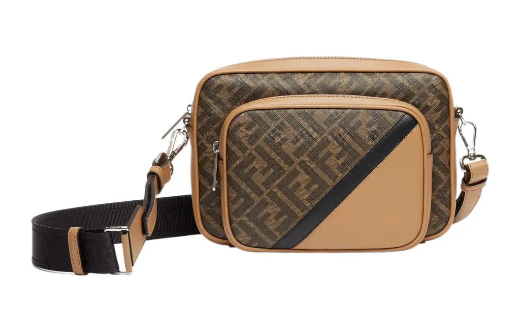 FENDI diagonal duo camera bag