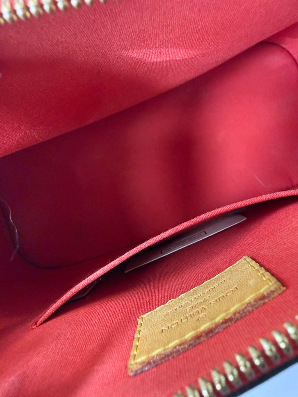 Louis Vuitton Alma BB bag in glossy red Vernis
