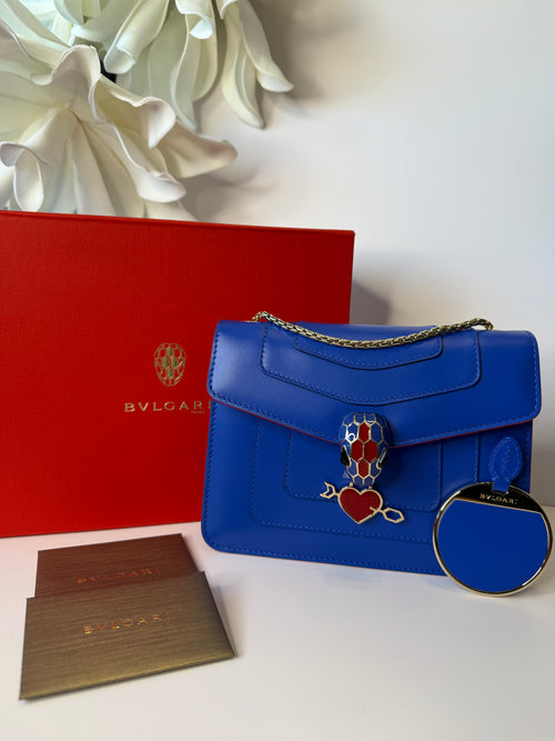 BVLGARI Serpenti Forever bag blue electro love