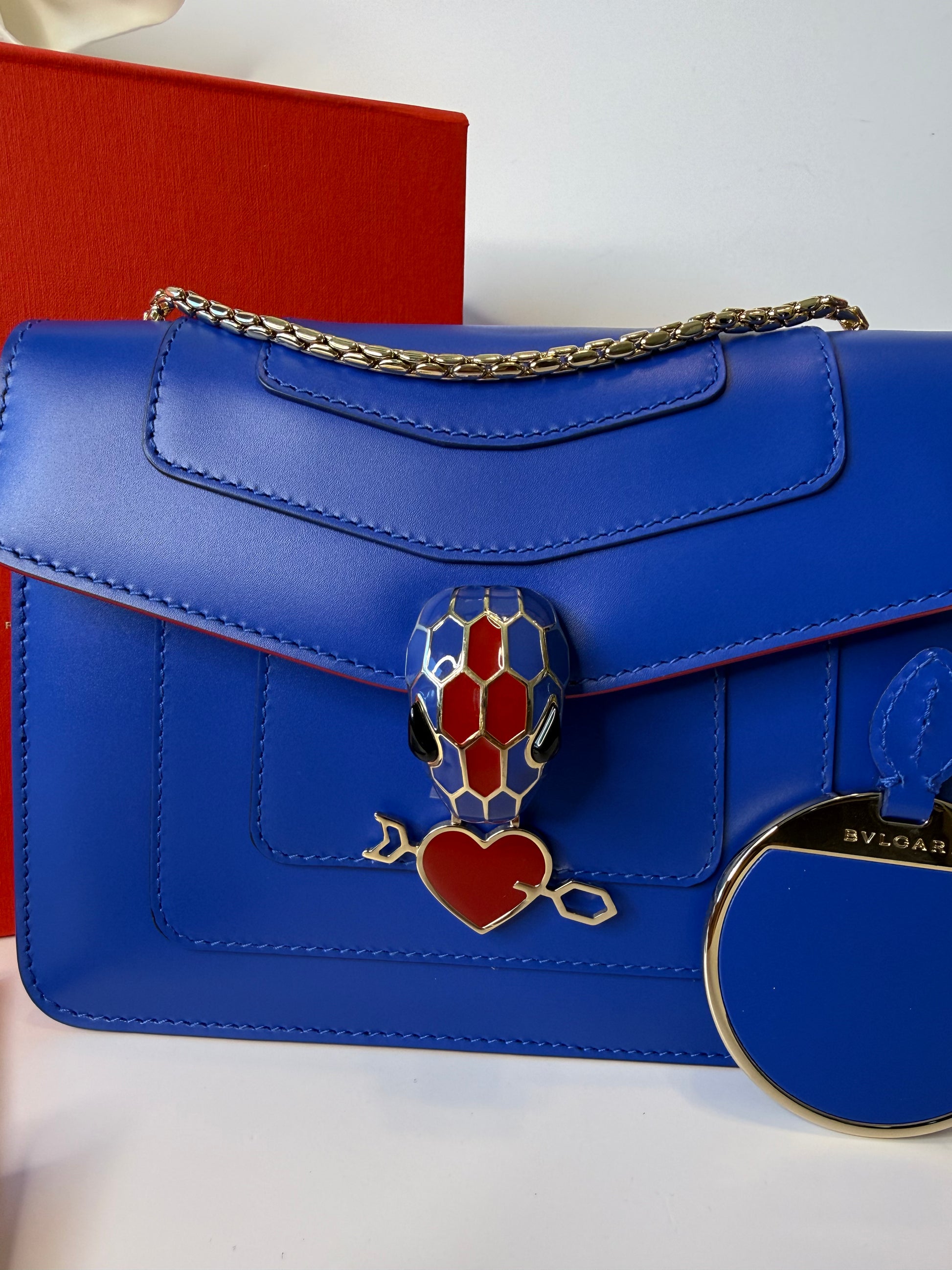 BVLGARI Serpenti Forever bag blue electro love