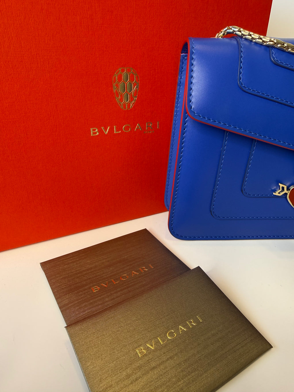 BVLGARI Serpenti Forever bag blue electro love