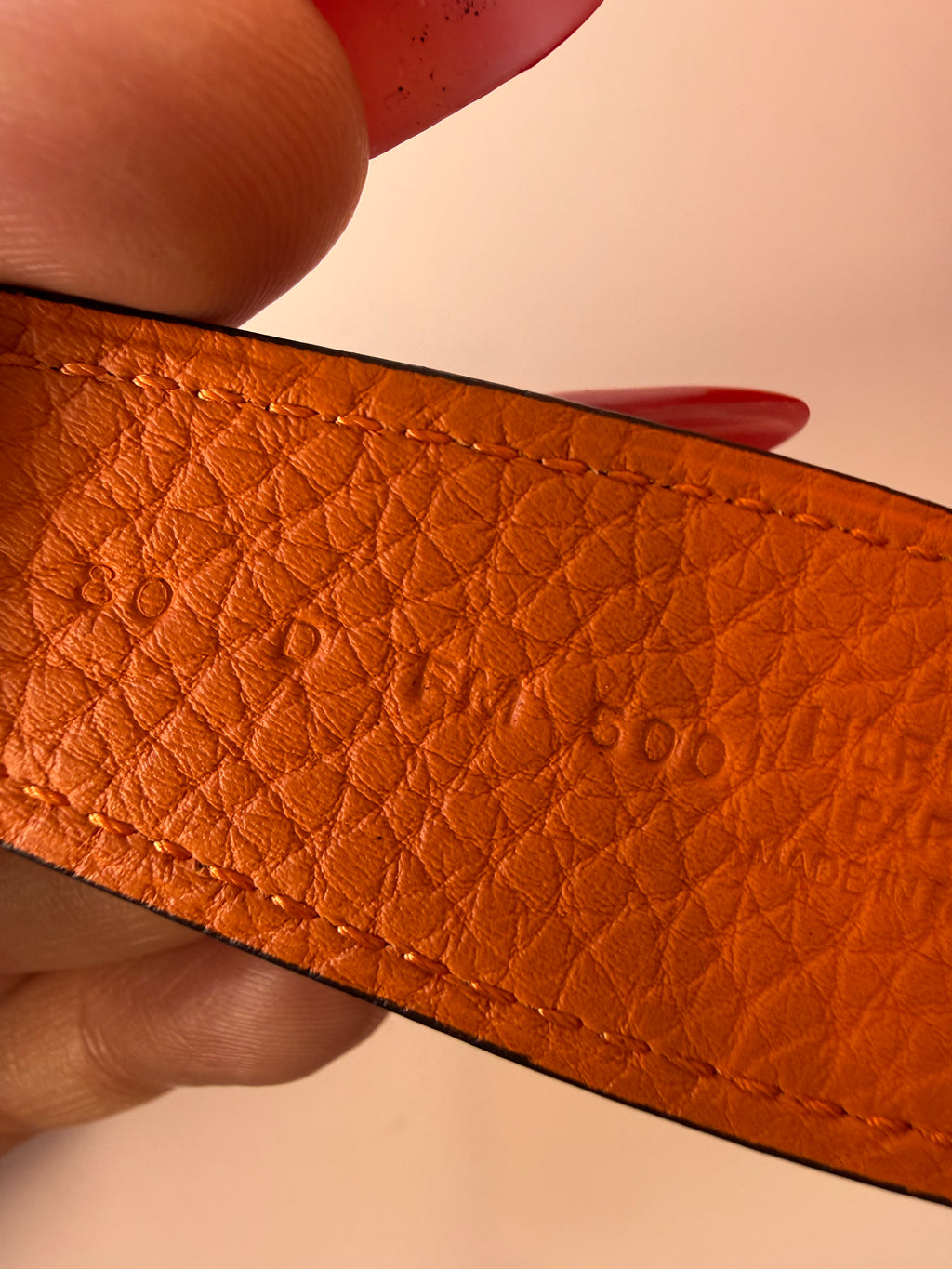 Hermès Royal belt gold-toned H-buckle reversible 32mm noir/orange