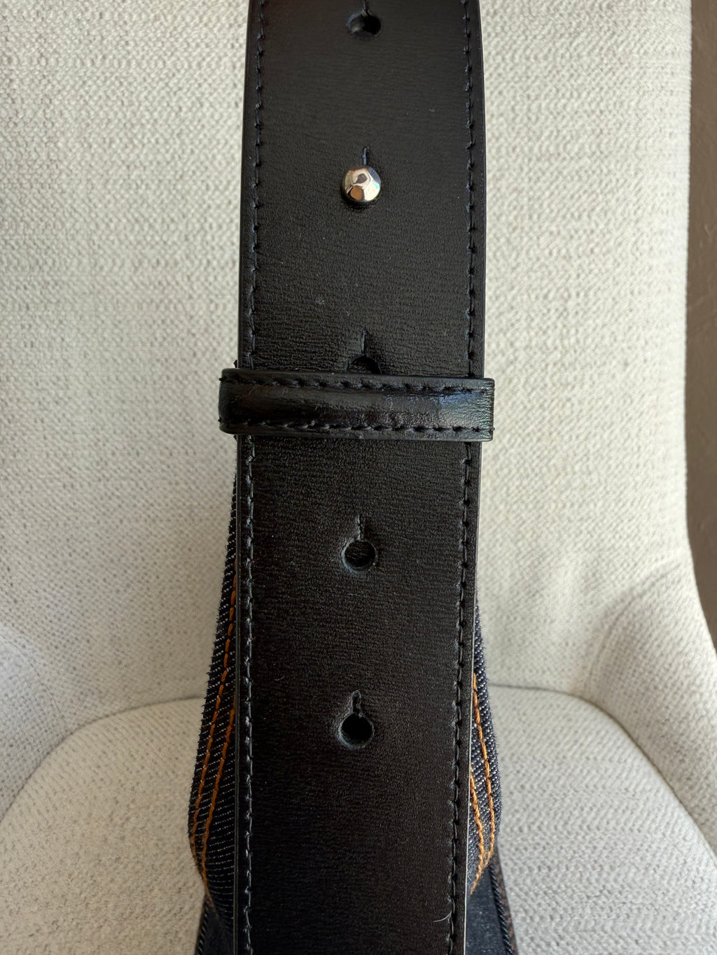 Alexander McQueen the jeweled hobo denim