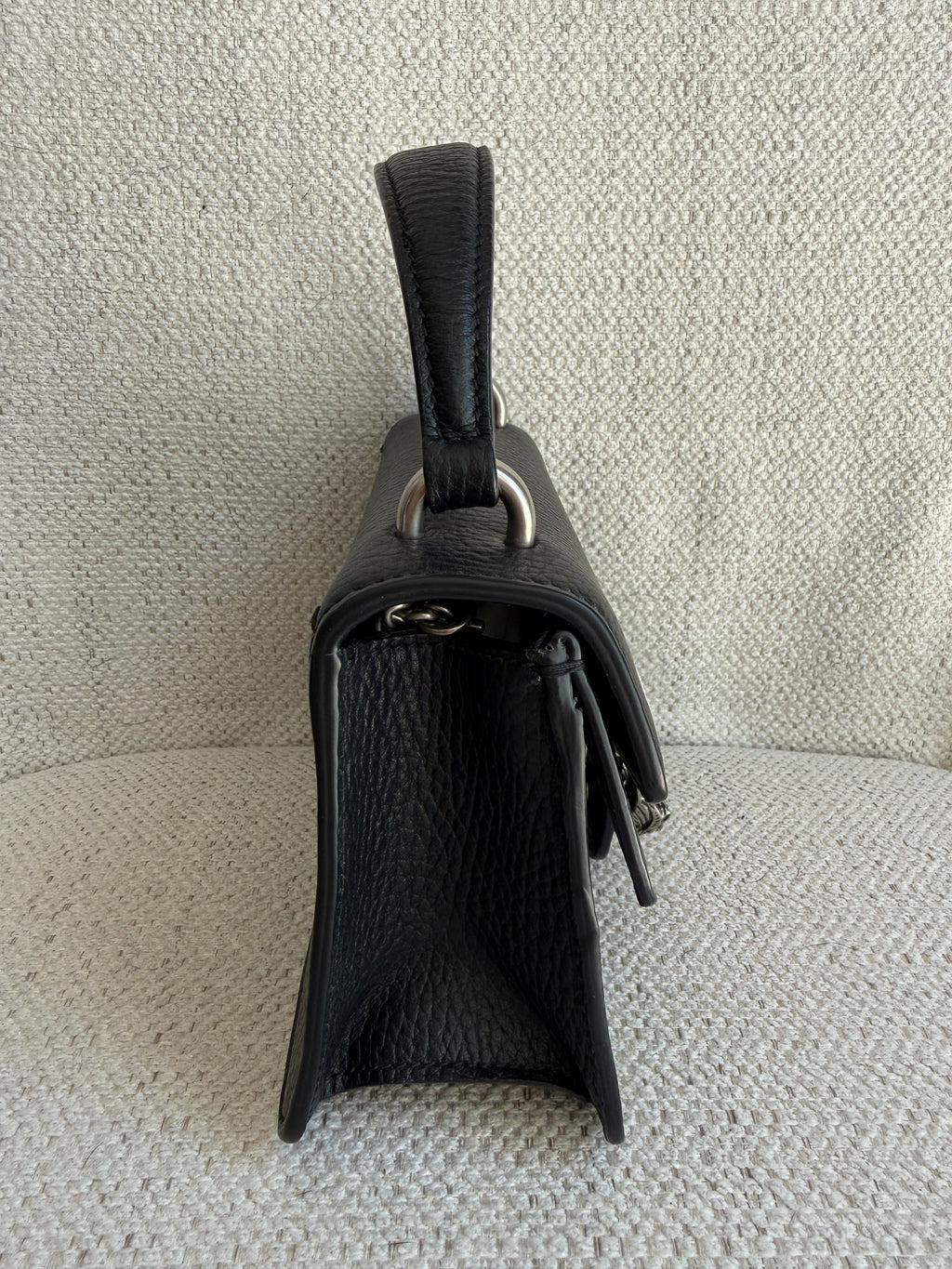 Gucci Calfskin Crystal Mini Dionysus Top Handle Bag Black Crystal crossbody