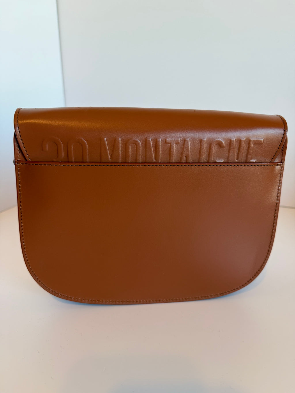 Christian Dior Medium Bobby Flap bag in dark tan calfskin leather