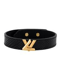 Louis Vuitton leather LV twist bracelet