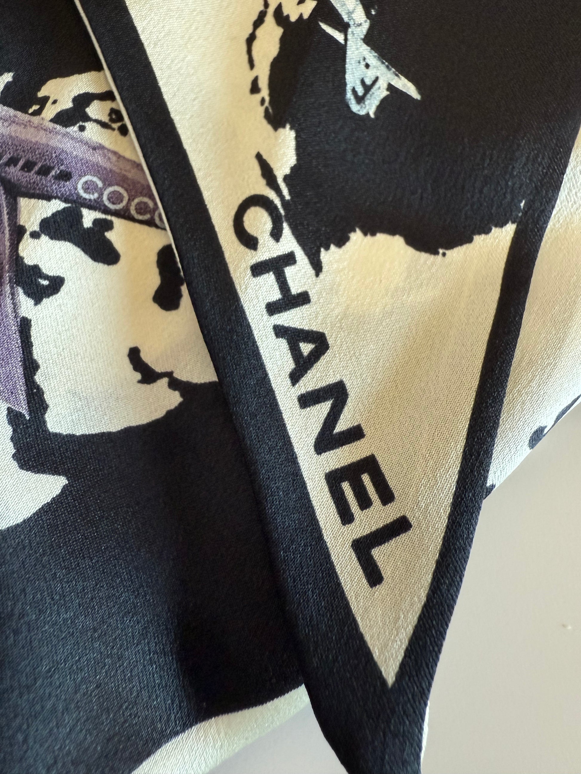 Chanel silk twill scarf from the 2024/25 Métiers d'art collection.