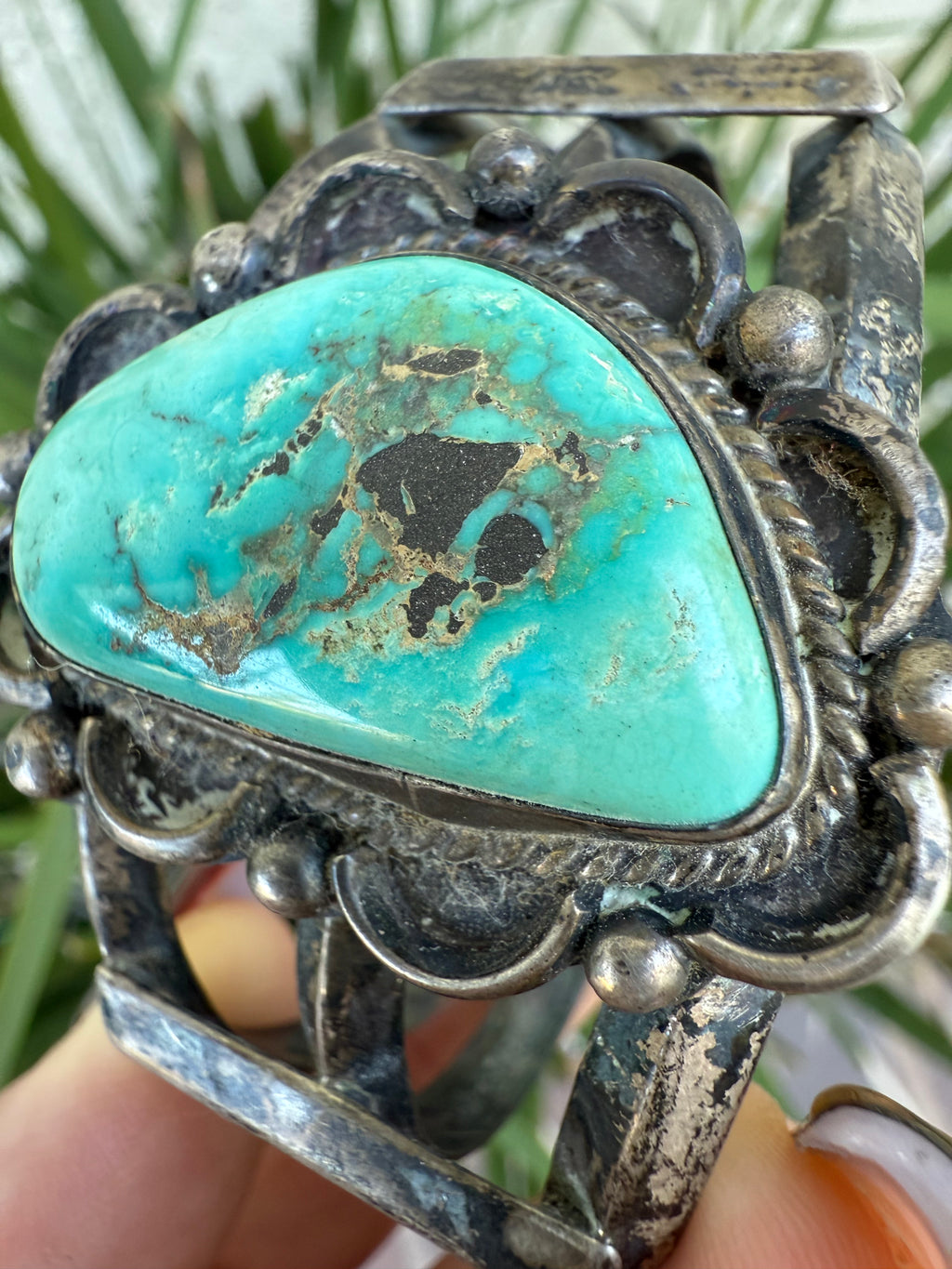 Navajo turquoise cuff bracelet 1940