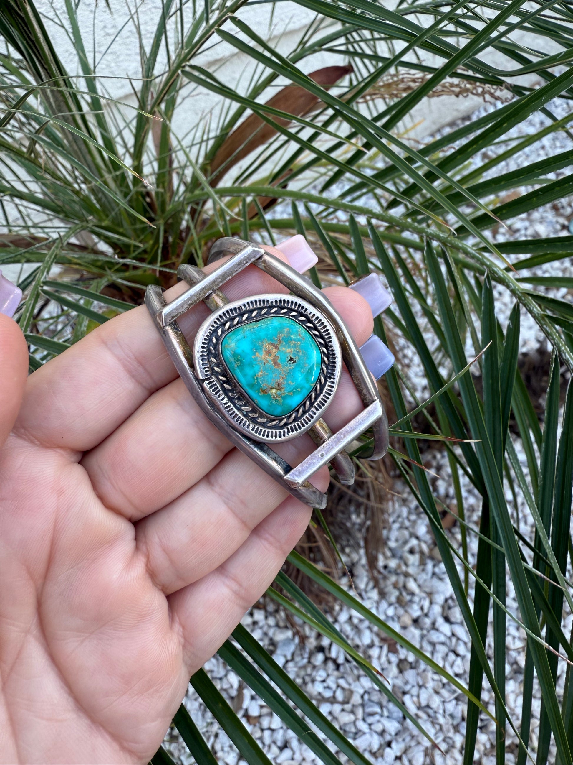 Navajo turquoise cuff bracelet 1940