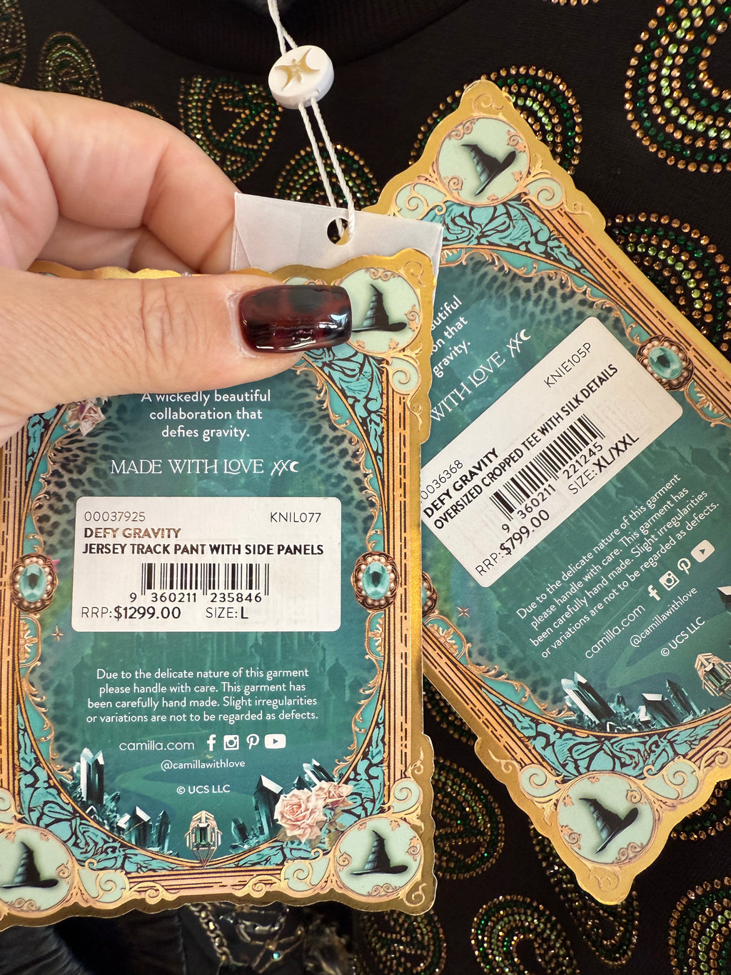 Camilla x wicked defy gravity track pants and top