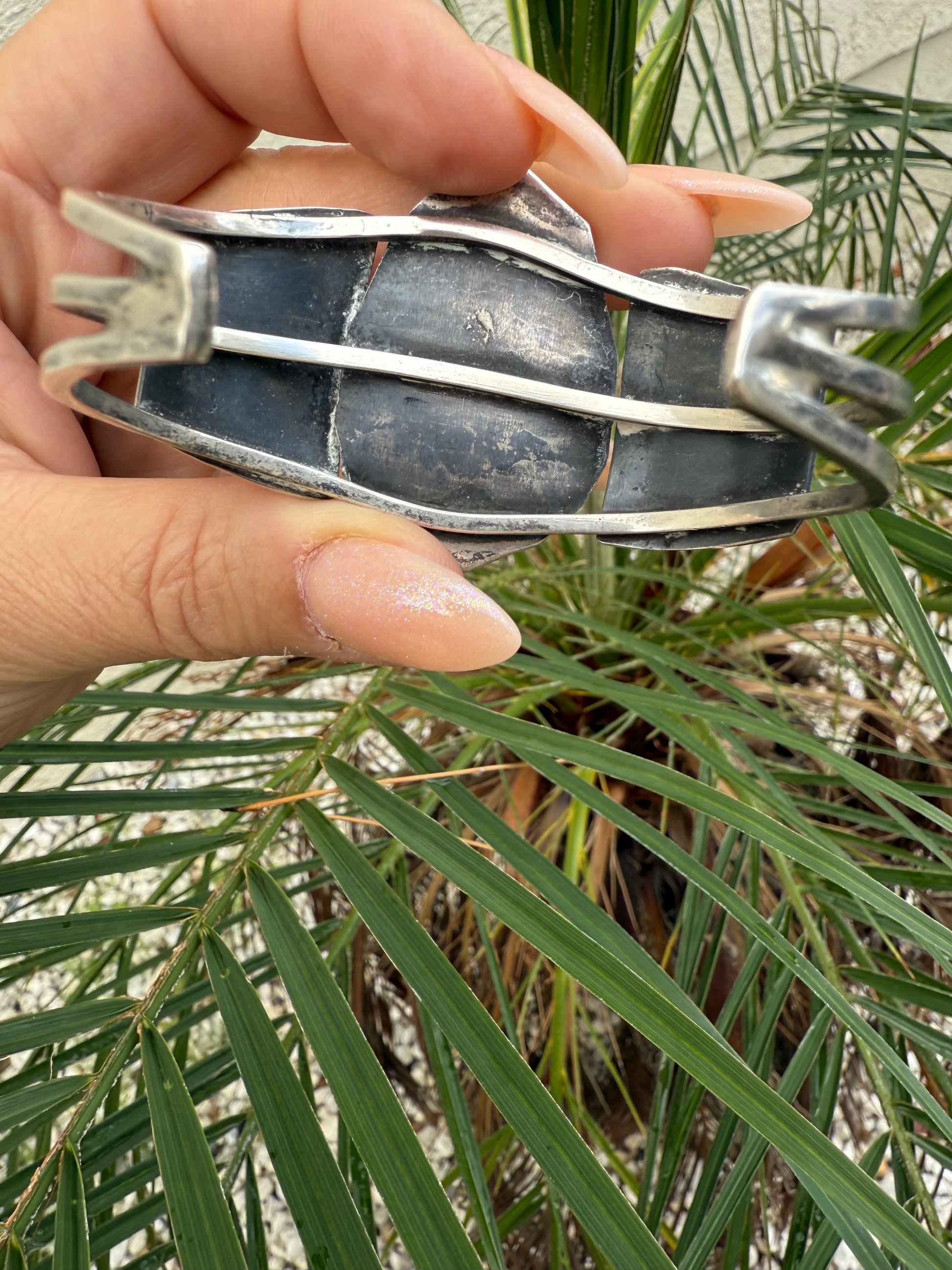 Navajo fox mine turquoise cuff