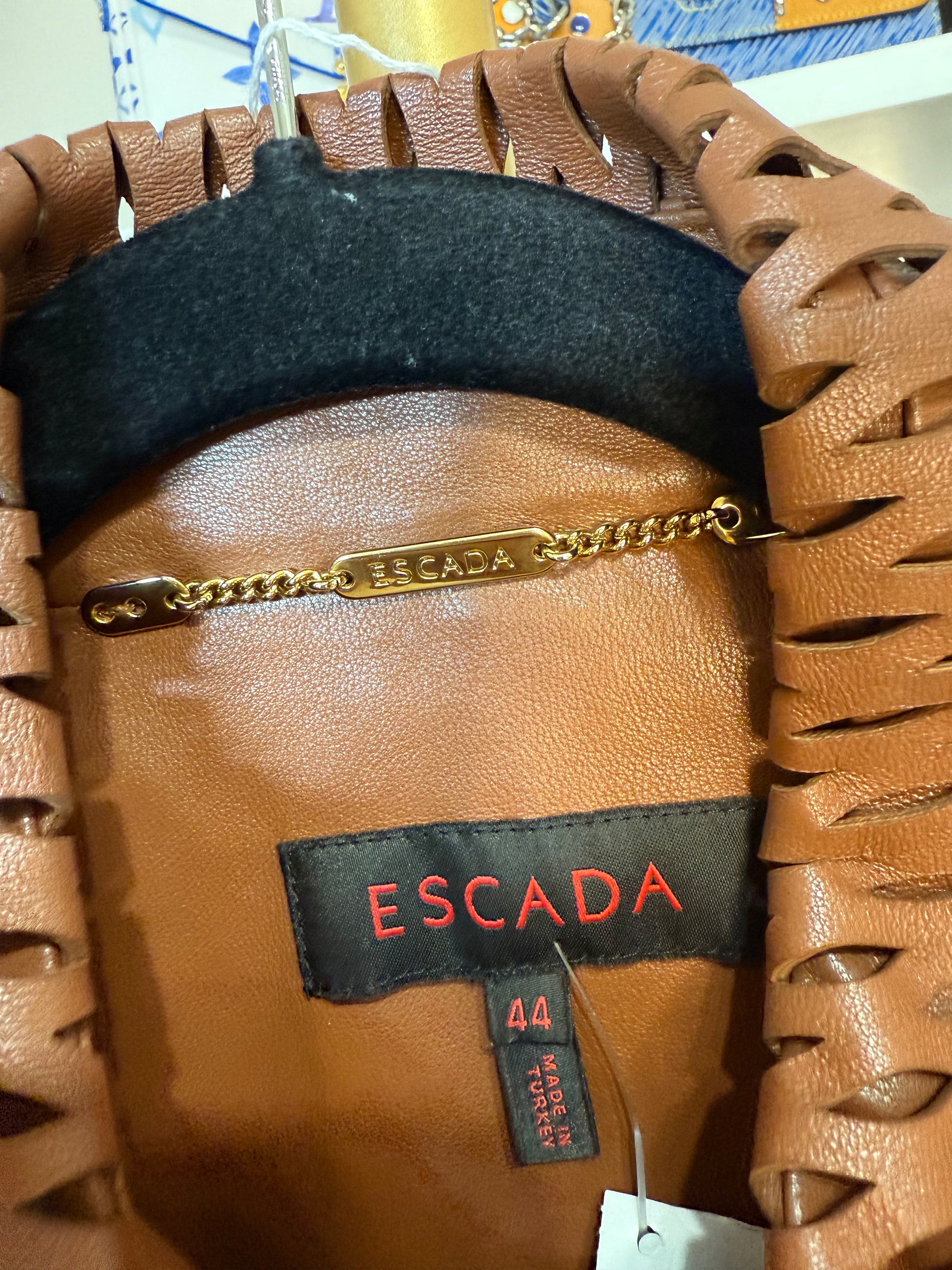 Escada lamb nappa trench jacket