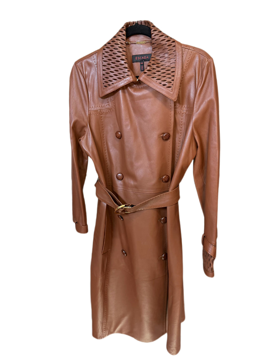 Escada lamb nappa trench jacket