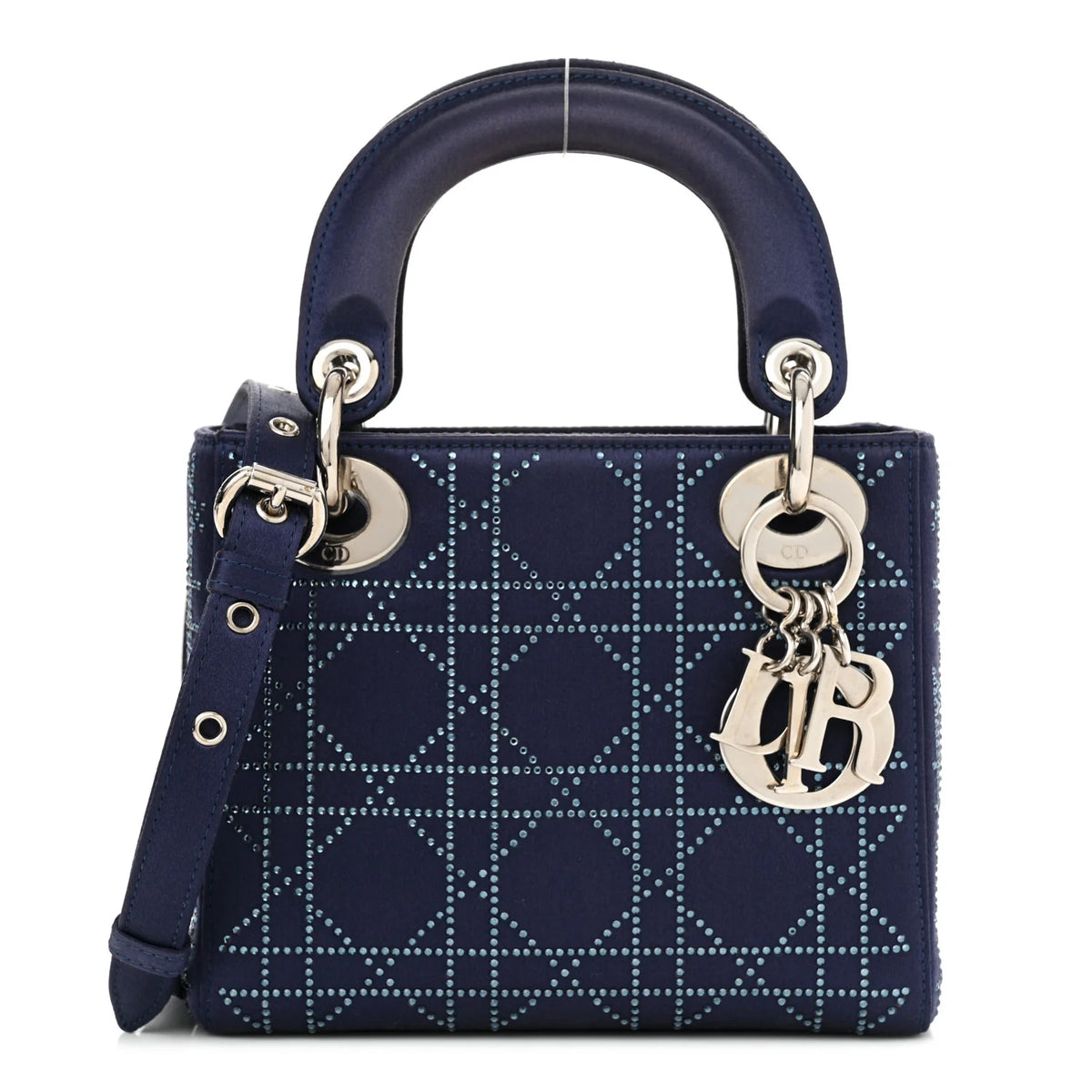 Christian Dior Lady Dior Blue with silver Hardware - NIDHALHAUS