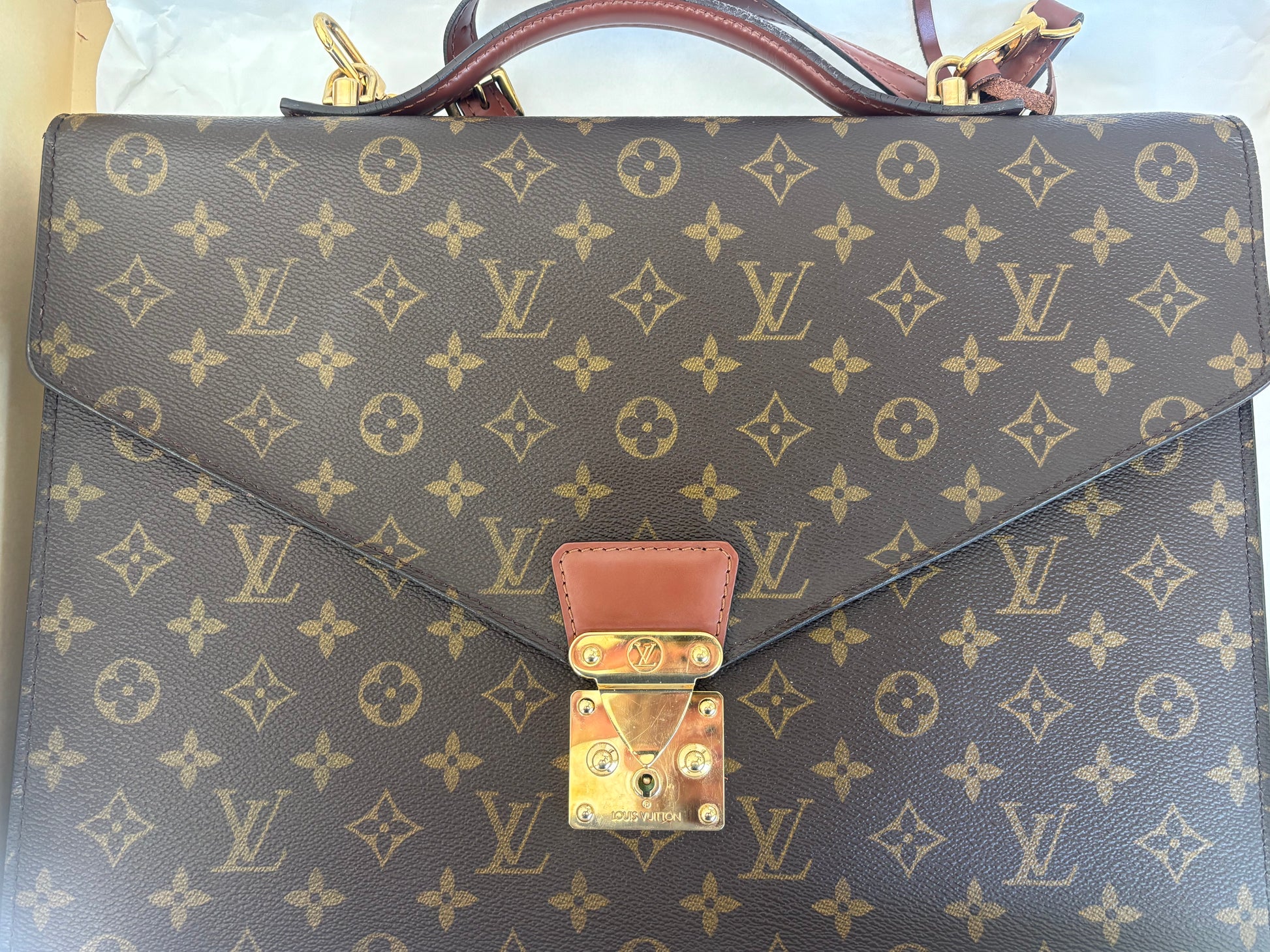 Louis Vuitton Monogram Porte Documents Bandouliere Briefcase