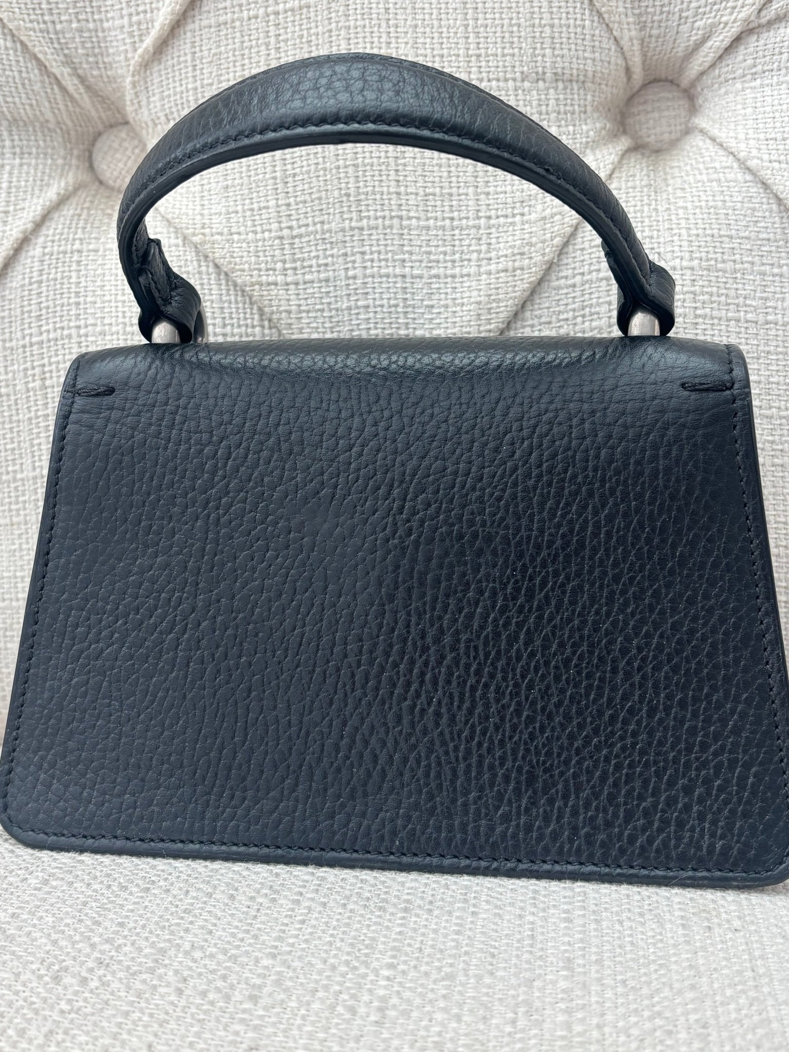Dionysus Top Handle Bag Leather with Crystals Mini - NIDHALHAUS