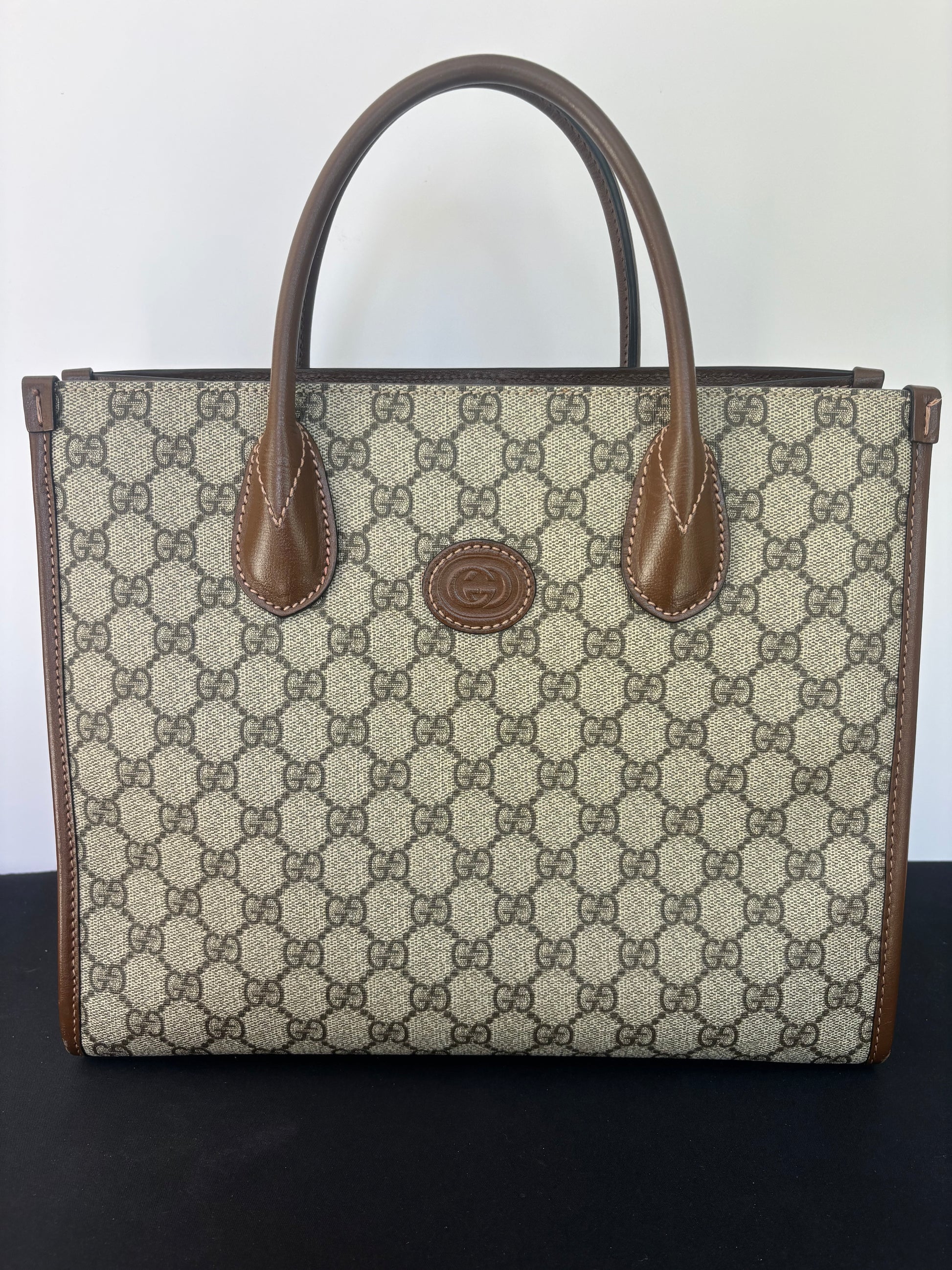 Gucci GG Supreme Interlocking Small Tote