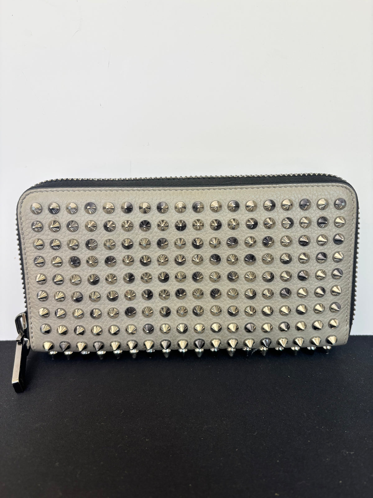 Christian Louboutin Spiked Zip Around Wallet