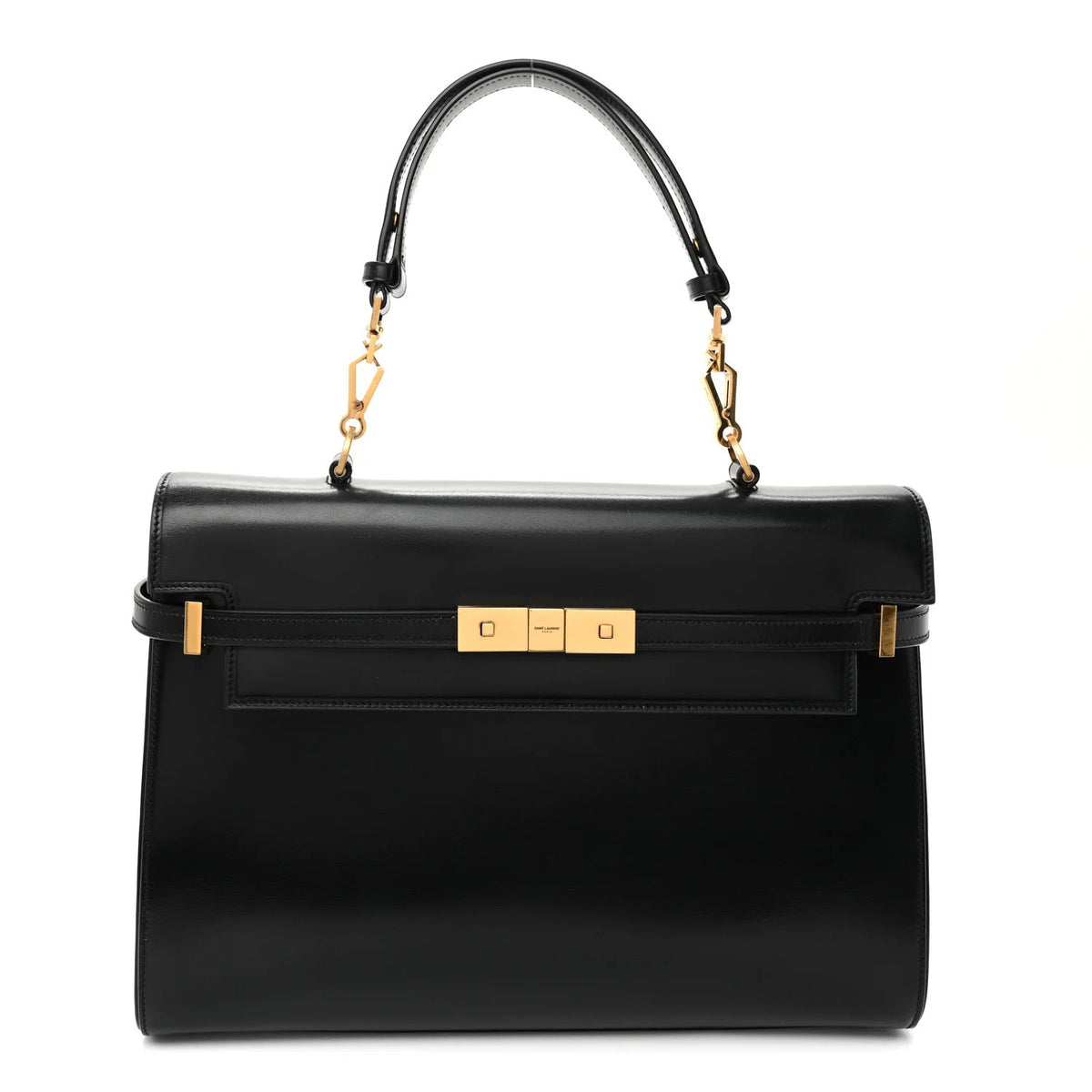 Saint Laurent Manhattan Top Handle Bag - Leather - Black - NIDHALHAUS