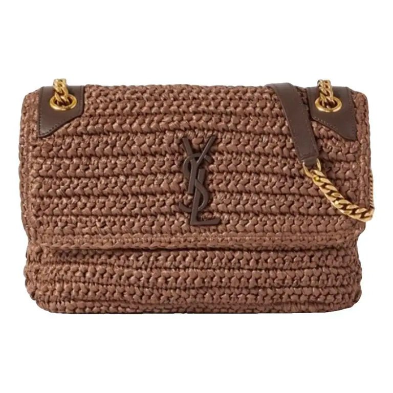 YSL Niki Raffia Brown Wicker Medium - NIDHALHAUS