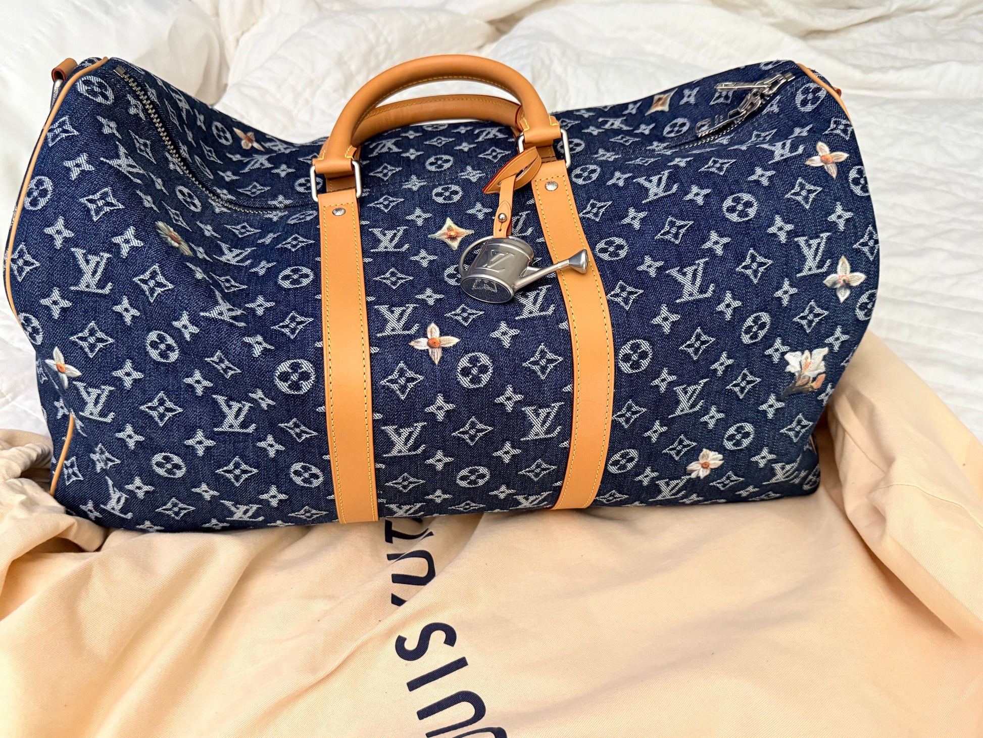 Louis Vuitton Keepall Bandouliere 50 Monogram Denim